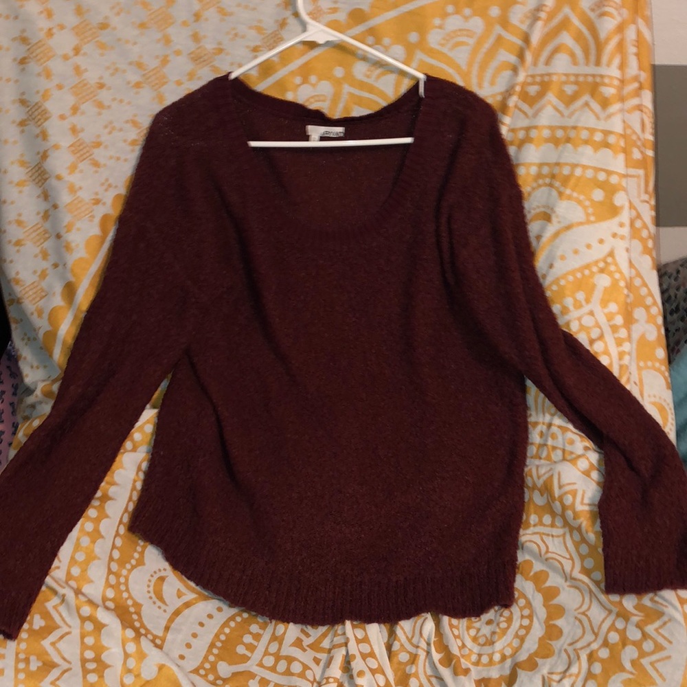 Abound burgundy scoop neck sweater
